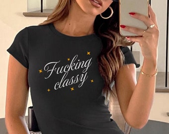 Ästhetisches Y2k Baby-T-Shirt Klassisches Trendy Crop Top 90er Jahre Retro-T-Shirt Niedliches Baby-T-Shirt Slogan-T-Shirt Teenager-Mädchen-Shirt Preppy Cropped-T-Shirt