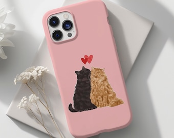 Cat Love Phone Case Cute Gift Cat Lover Adorable Unique Aesthetic Animal Kitty iPhone 16 15 14 13 pro max Samsung s25 s24 s23 s22 Pixel 9 8