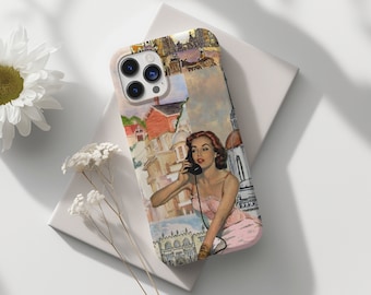 Vintage altes Geld elegante Ästhetik einzigartige Handyhülle Retro Collage Scrapbook iPhone 16 15 14 13 12 Pro Max Samsung s24 s23 s22 Pixel 8 7