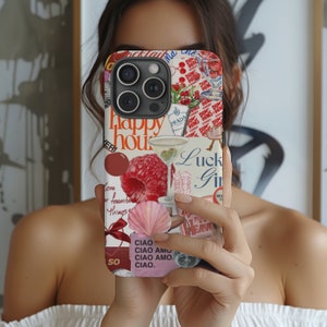 Scrapbook Handyhülle, Sommer Handyhülle, Collage Handyhülle, Preppy Handyhülle, Coquette Handyhülle, iPhone 15, 14, 13, 12, Samsung s24 Hülle