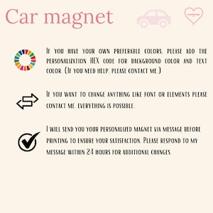 Aangepaste automagneet gepersonaliseerd, nieuwe chauffeur cadeau voor haar tiener meisje vriendin, grappige leuke bumpersticker vrouw esthetiek auto-accessoires cadeau afbeelding 10