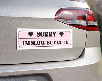 Netter rosa lustiger Auto-Magnet-Autoaufkleber Autoaufkleber Autoaufkleber Magnet für Autos Zubehör neuer Fahrer Geschenk nettes Autogeschenk für Mädchenfrau