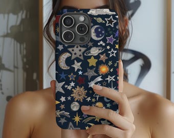 Y2K Phone Case Stars Grunge Aesthetic Trendy Unique Phone Case iPhone 16 15 14 13 12 11 Pro Max Samsung Galaxy s24 s23 s22 Pixel 8 7 6