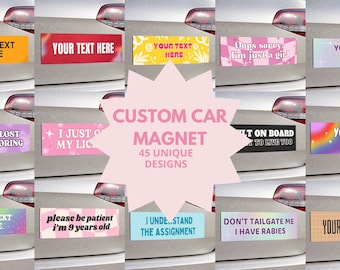 Kundenspezifischer Autoaufkleber, personalisierte Magneten auf Auto, Ästhetischer lustiger niedlicher Autoaufkleber, benutzerdefinierter Autoaufkleber, mädchenhafter Autoaufkleber für Frauen