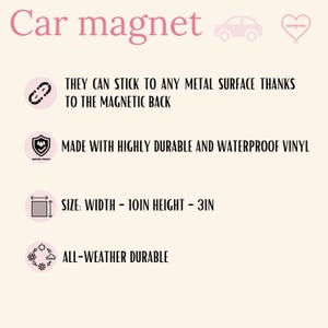 Aangepaste automagneet gepersonaliseerd, nieuwe chauffeur cadeau voor haar tiener meisje vriendin, grappige leuke bumpersticker vrouw esthetiek auto-accessoires cadeau afbeelding 9