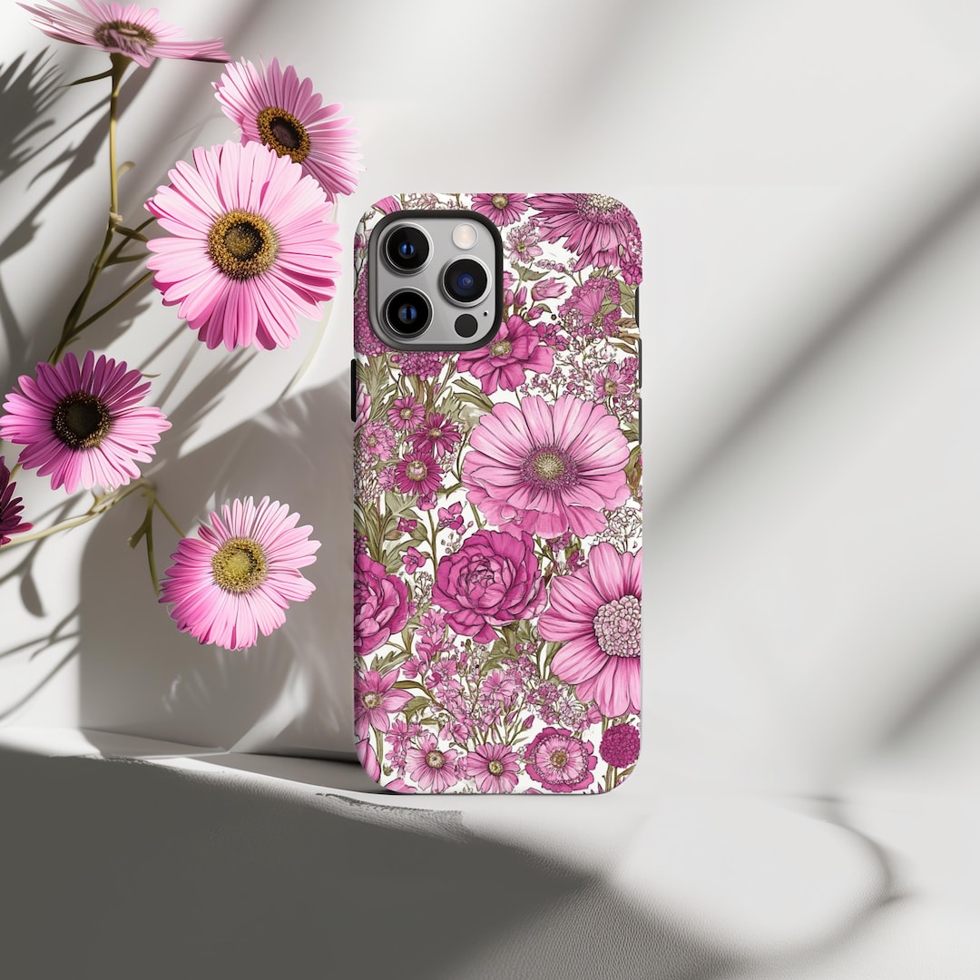 Spring Phone Cases Floral Pink Flowers Phone Case Cute Spring Nature Unique Girly ...