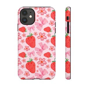 Kokette Erdbeere Süß Handytasche Trendy Girly Ästhetik iPhone 16 15 14 13 12 11 Pro Samsung Galaxy S24 S23 S22 Pixel 8 7 6 Bild 6