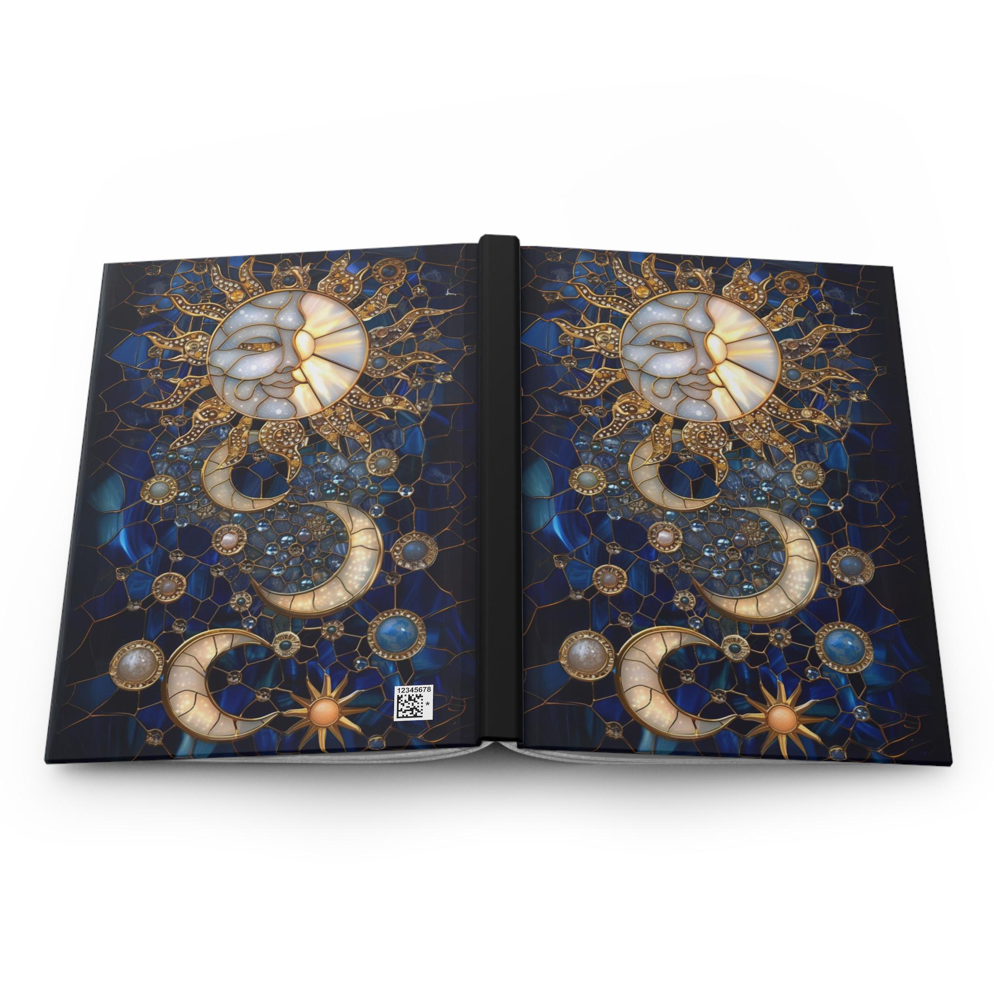 Celestial Astrology Moon and Stars Notebook Hardcover Journal Matte ...
