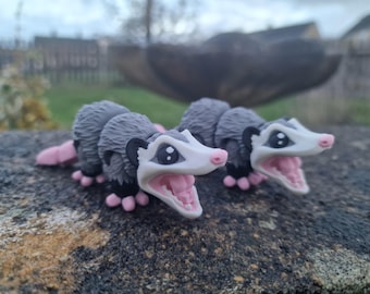 Articulated Oppossum Cute Keychain Desk Toy