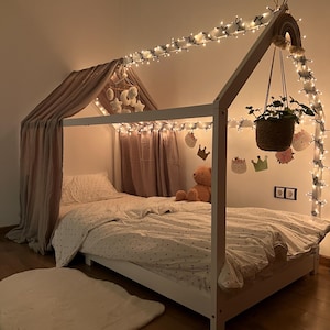 Cotton MUSLIN canopy, bed canopy, house bed canopy, baby room curtains, canopy for toddler, muslin curtains