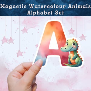 Imanes para refrigerador con letras del alfabeto: juego completo, tamaños de 2 y 3 pulgadas, resistentes, flexibles y resistentes al agua, para aprendizaje infantil, Montessori y decoración de salas de juegos