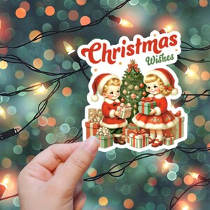 Weihnachtswünsche | Sticker oder Magnet | Wasserdichter Aufkleber, Kühlschrankmagnet, Laptop, Wasserflasche, Kindle, Winter, gemütlich, Geschenke, Baum, Kinder