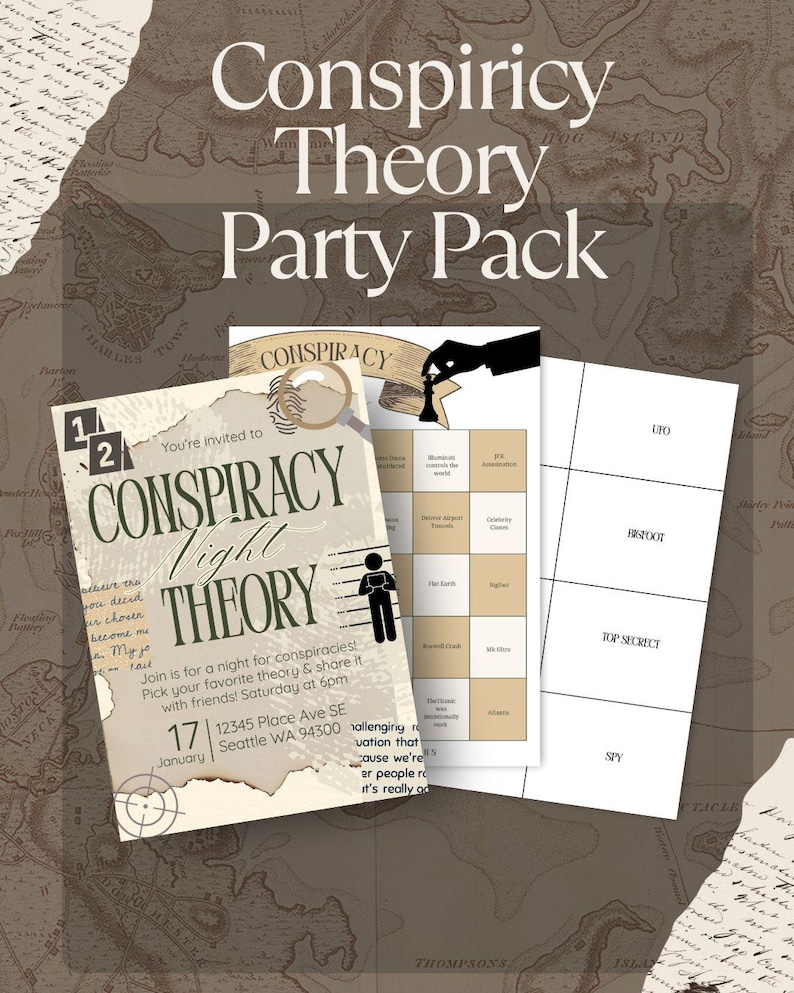 Conspiracy Theory Party Pack - Etsy