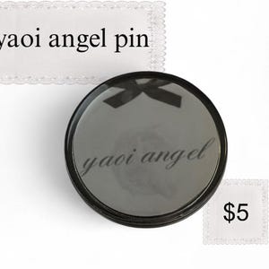 handmade &#39;yaoi angel&#39; pin!