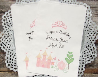 Princess Party Bags - Princess Favor Bags - Candy Bags -  Favor Bags - Princess Birthday - Princess Party Favors - Princess Party Favor