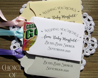 Personalized Baby Shower Lottery Ticket Favors: Ribbon Included