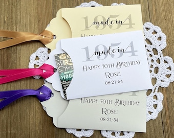 Personalized Birthday Lottery Ticket Favors: Made in [Year]