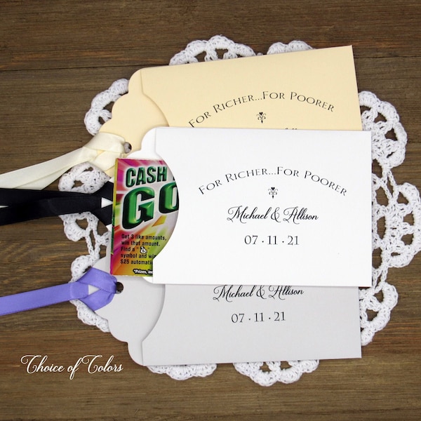 Personalized Lottery Ticket Wedding Favors: For Richer or Poorer