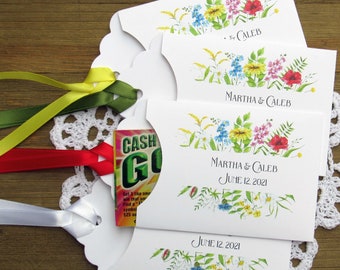 Floral Wedding Favor - Lottery Ticket Wedding Favors - Personalized Wedding Favors - Unique Wedding Favor - Summer Wedding Favors | MARTHA