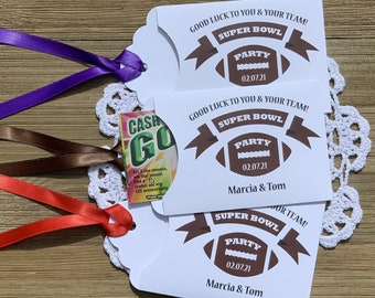 Super Bowl party favors, college football party favors, football party favors personalized for you.