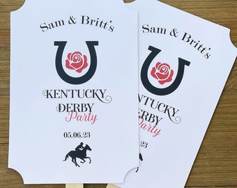 Personalized Kentucky Derby Party Fans: Keepsake Favor