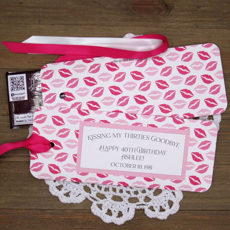 Party Favors Kissing Favors Candy Bar Favors Kissing 40 S Goodbye Favors 40th Party Favors Adult Birthday Party Favors 40th Birthday Paper Party Supplies
