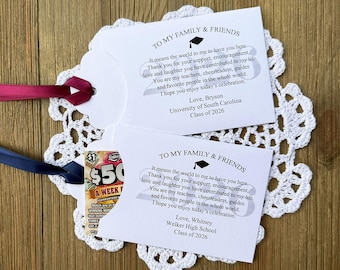 Personalized Graduation Lottery Ticket Favors: Class of 2026