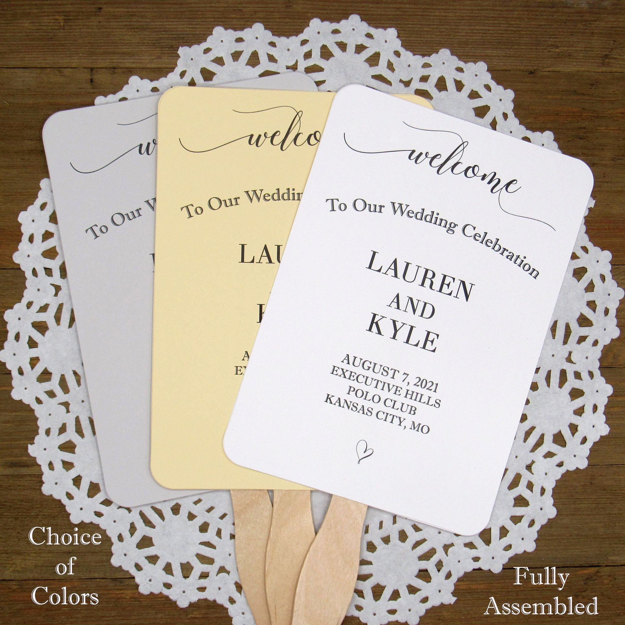 Abanicos personalizados Abanicos de mano personalizados Abanicos de boda  personalizados Abanicos de mano de papel para boda Abanico de boda de papel  EB2121AD conjunto de 12/ -  España