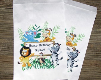 Zoo Favor Bags | Zoo Birthday Party | Zoo Candy Bags | Zoo Goodie Bags | Birthday Treat Bags | Zoo Birthday Favors | Kids Favor Bags