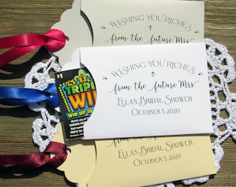 Personalized Lottery Ticket Bridal Shower Favors: Wishing You Riches