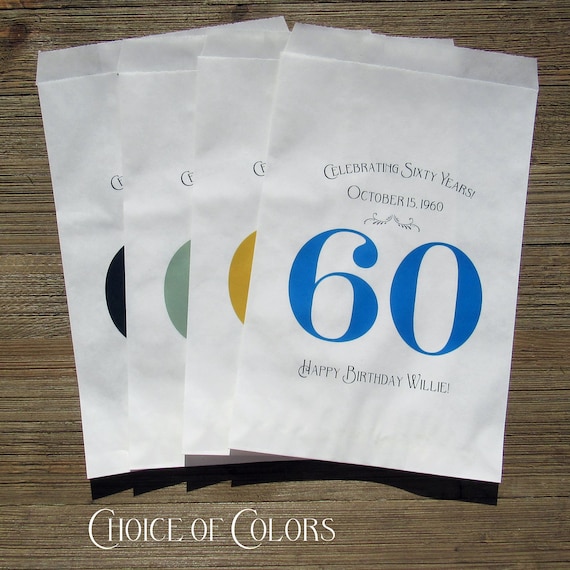 60th Favor Bags - Adult Birthday Favor - 60th Birthday - Favor Bags 60th  Birthday - Adult Party Favors - Favor Bags - Adult Favors by Abbey and  Izzie Designs