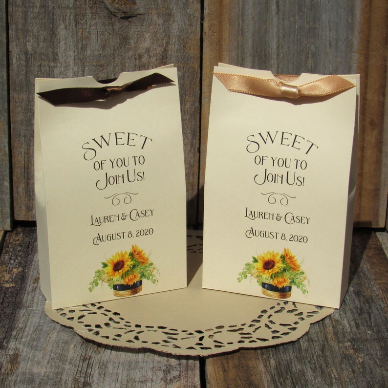 Sunflower Favors Sunflower Wedding Favors Rustic Wedding SFW Sunflower Wedding Fall Wedding Favors Sunflower Favor Boxes