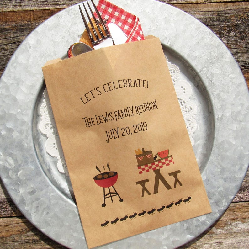 Family Reunion Favors Barbecue Favors Favor Bags Summer Etsy