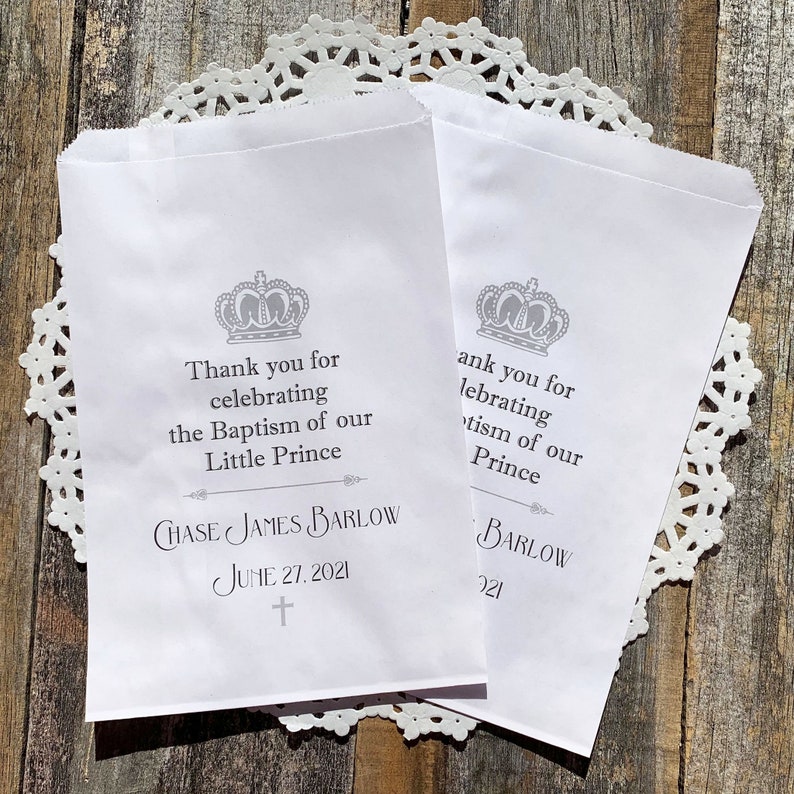 Christening Favor Bags Baptism Favor Bags Christening Etsy