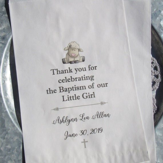 Personalised Christening Gift Personalised Baptism Gift Baby Girl Baptism Favor Bags Baptism Decorations Baby Dedication Gift #SARAH