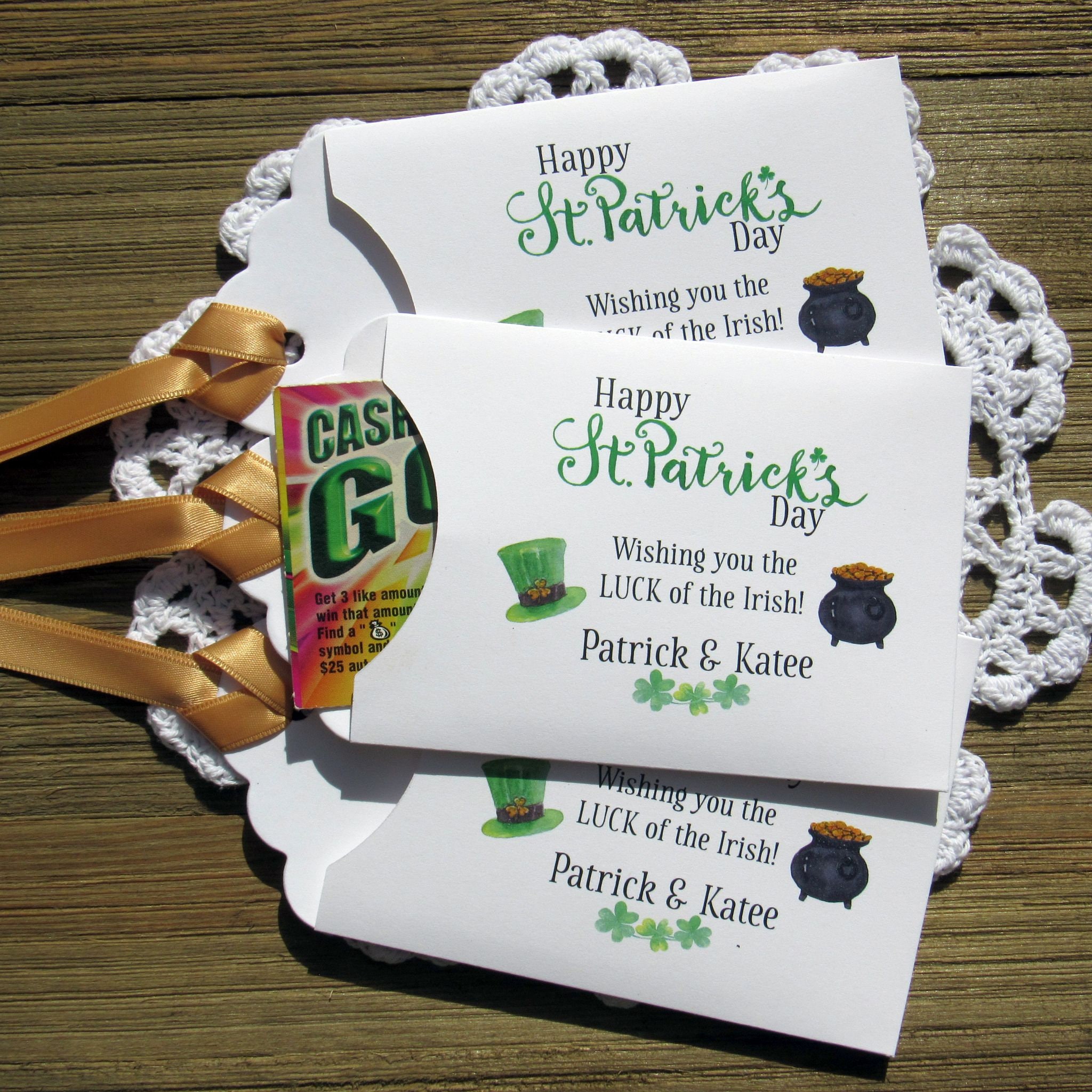 Lottery Ticket Holder Printable Card, St Patrick's Day 2 - Press Print  Party!