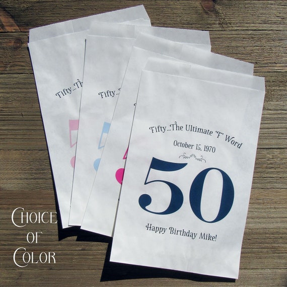 50th Birthday | 50th Birthday Decorations | 50th Birthday Favors | 50th Party Favors | Adult Favors | 50th Favors | 50th Birthday Favor Bags Il_570xn