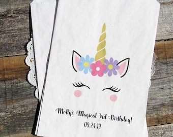 Unicorn Favor Bags - Unicorn Party Favors - Unicorn Party Bags  - Unicorn Birthday Favors - Unicorn Bags - Unicorn Party - Favor Bags