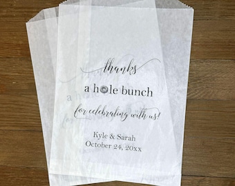 Apple Cider Donut Bags, Fall Wedding and Bridal Shower Favors,
