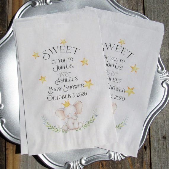 cookie favor bags for baby shower