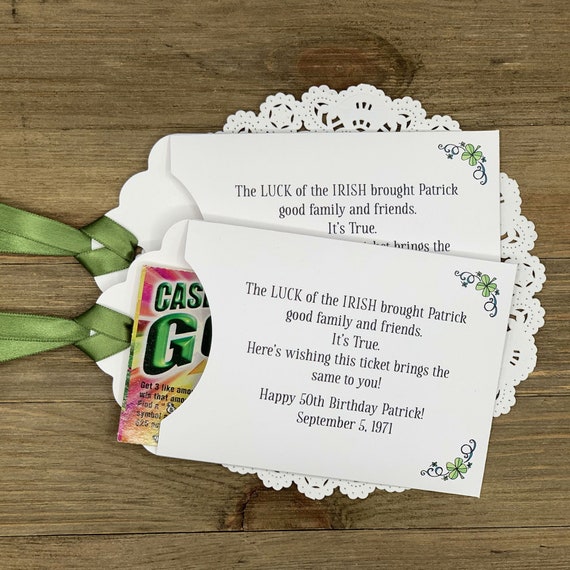 Lucky in love lottery ticket holders for wedding guest favors. Personalized  lucky in love favors perfect for scratch off lotto tickets. by Abbey and  Izzie Designs