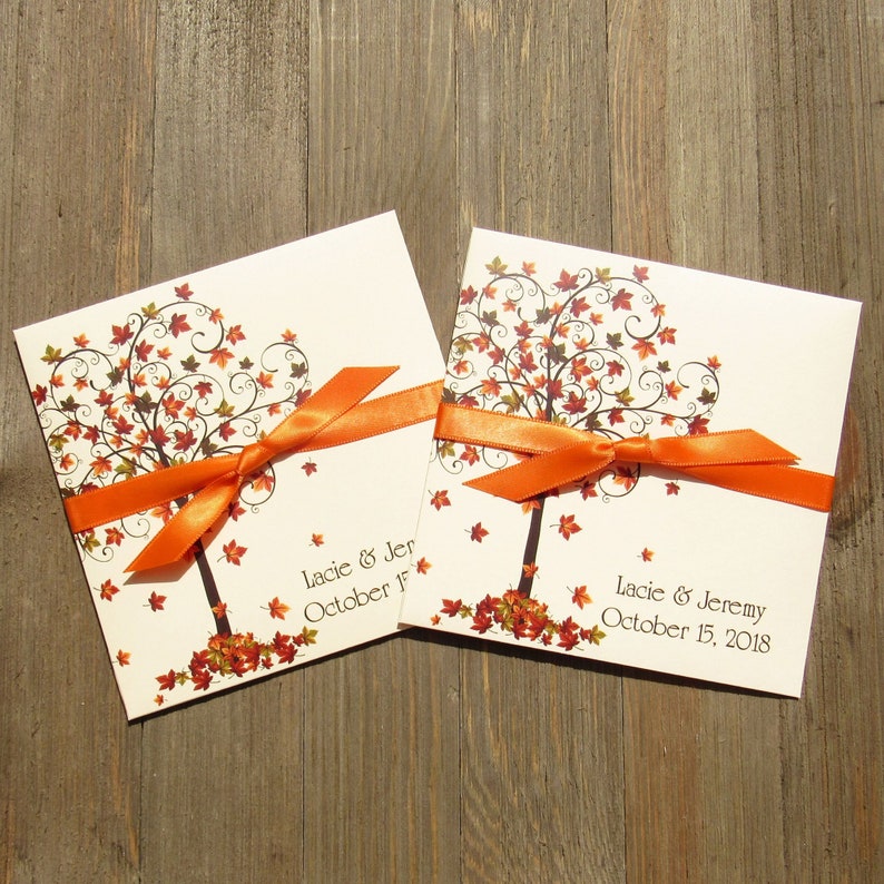 Beautiful fall wedding favors, personalized for the bride and groom. Slide a lottery ticket in for a fun and easy wedding favor. image 7