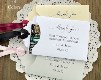 Rehearsal dinner favors to thank your guests for attending, slide a lotto ticket in and see which guest wins big. BNFB