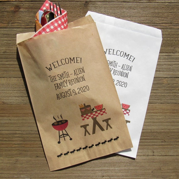 Treat Bags Corporate Event Favors Candy Bags KRAFT Family Party Favor Family Picnic LINED Family Reunion Favor Bags Cookie Bags