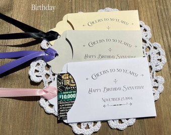 Personalized 30th Birthday Lottery Ticket Favors, Cheers to 30 Years