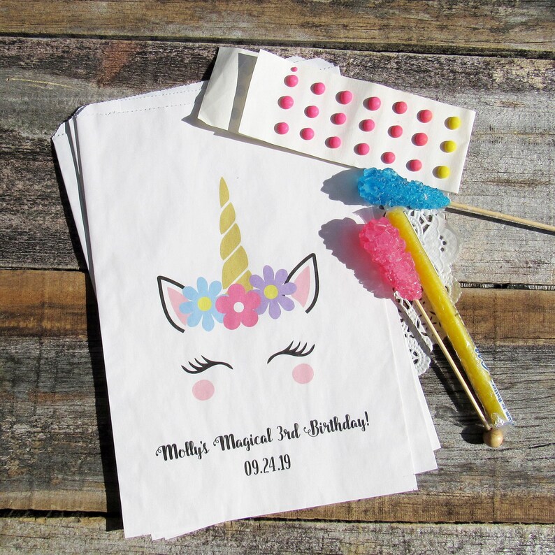 Unicorn Favor Bags Unicorn Party Favors Unicorn Party Bags Etsy