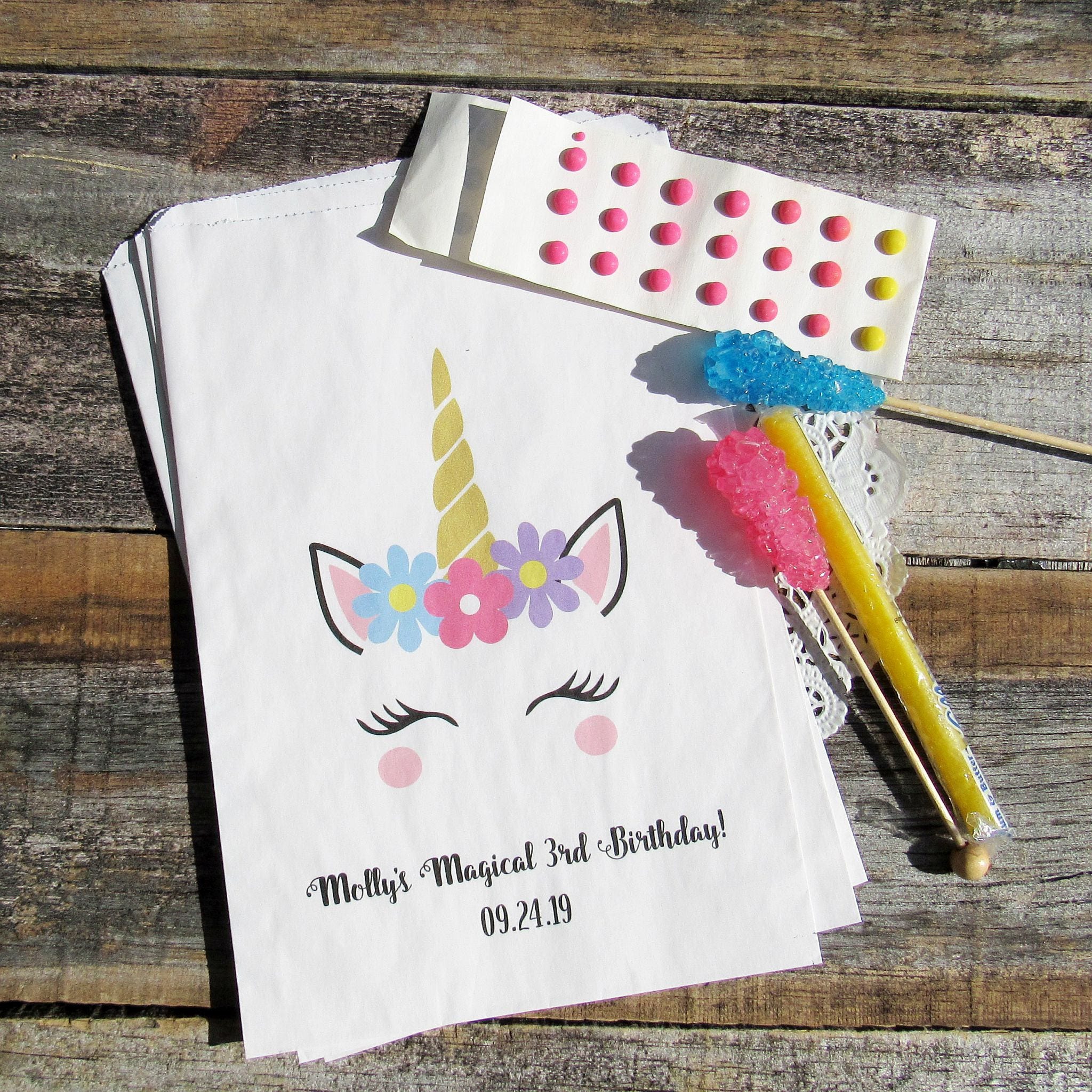 Unicorn Favor Bags Unicorn Party Favors Unicorn Party Bags Etsy