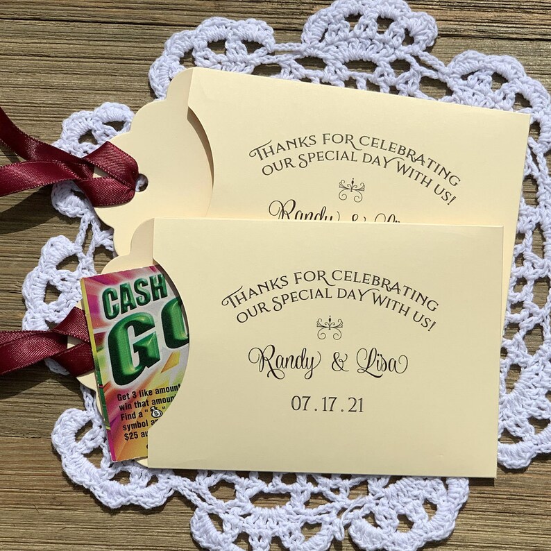 Personalized Wedding Favors, Wedding Table Favor, Wedding Favors, Lottery Holders, Wedding Lotto Favors, Wedding Guest Favors image 4