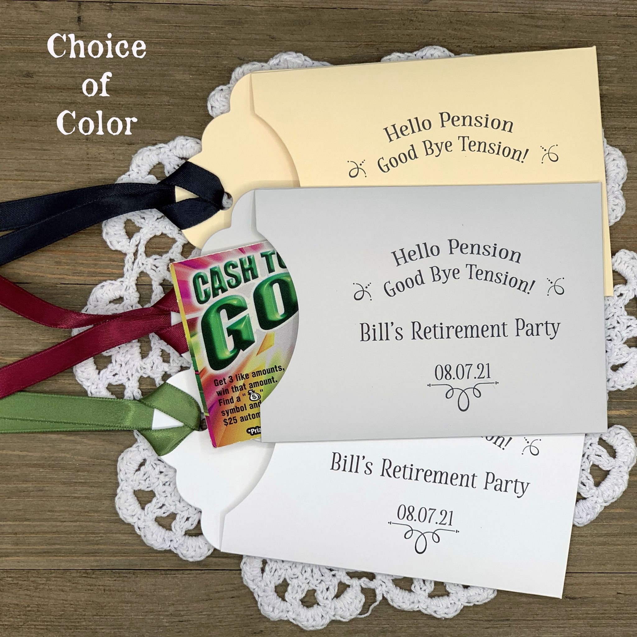 Retirement Party Favors Retirement Party Lottery Ticket Holders