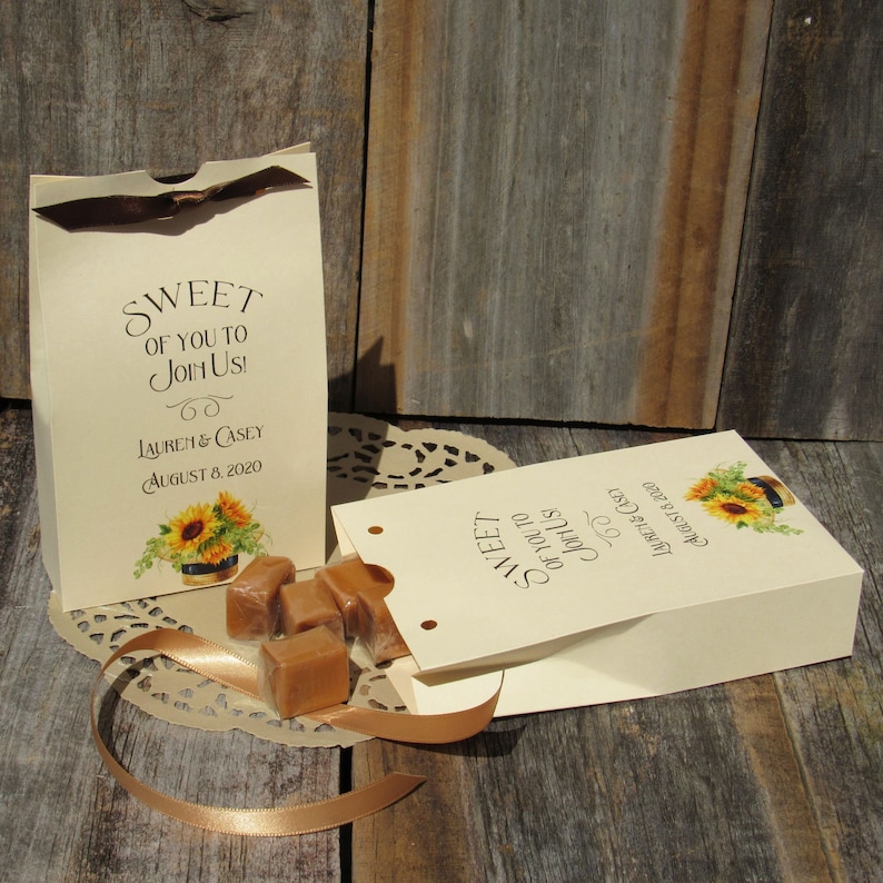 Sunflower Favors Sunflower Wedding Favors Rustic Wedding SFW Sunflower Wedding Fall Wedding Favors Sunflower Favor Boxes